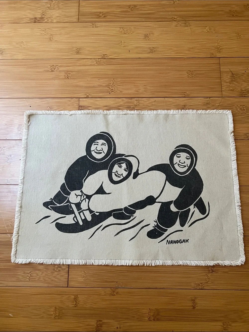 Agnes NANOGAK Goose placements set of 4 12” x 17”